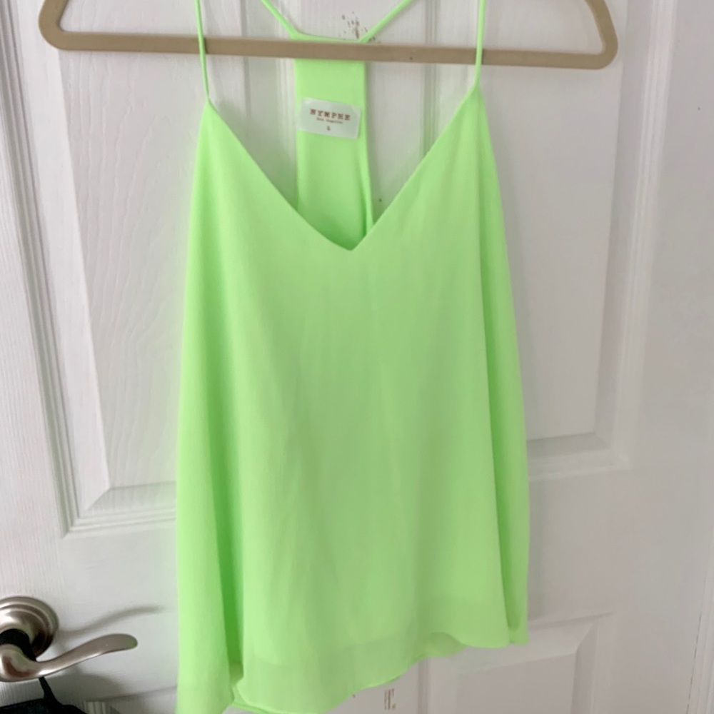 Lime neon green cami blouse